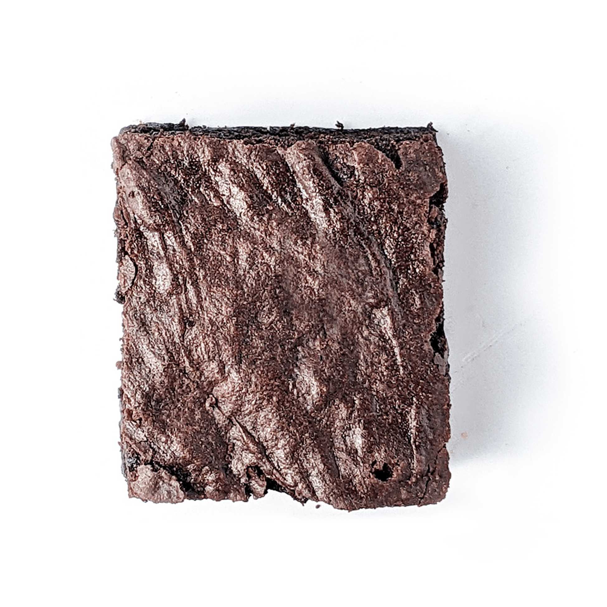 Brownie fleur de sel végane, sans gluten, sans arachides, sans oeufs, sans noix, sans produits laitiers, sans soja, sans sésame, sans fruits de mer, sans sulfite, sans moutarde.