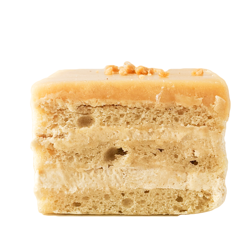 Gâteau délice à l'érable végane, sans gluten, sans arachides, sans oeufs, sans noix, sans produits laitiers, sans soja, sans sésame, sans fruits de mer, sans sulfite, sans moutarde.